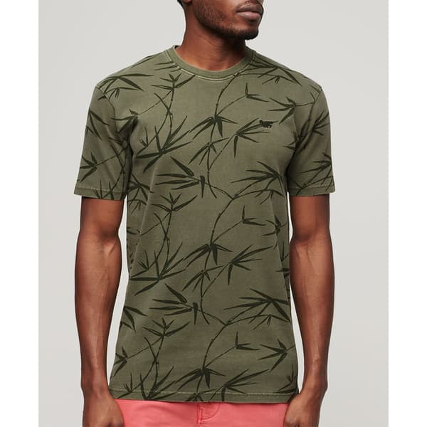 Superdry Kortärmad T-shirt Vintage Overdye Printed Grönt S Man