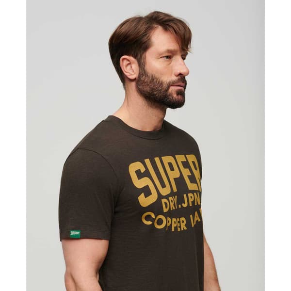 Superdry Kortärmad T-shirt Med Rund Hals Copper Label Workwear Brun XL Man