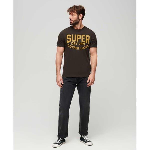 Superdry Kortärmad T-shirt Med Rund Hals Copper Label Workwear Brun XL Man