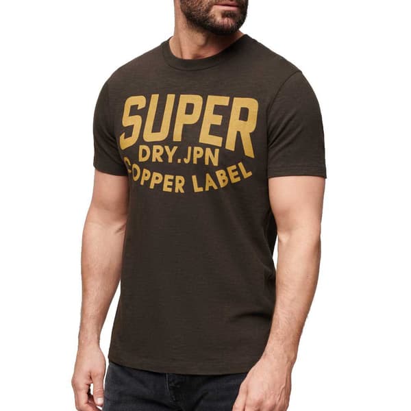 Superdry Kortärmad T-shirt Med Rund Hals Copper Label Workwear Brun XL Man