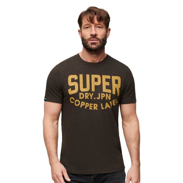 Superdry Kortärmad T-shirt Med Rund Hals Copper Label Workwear Brun XL Man