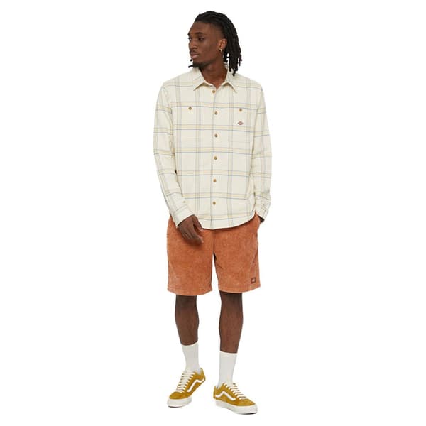 Dickies Lang ærmet Skjorte Warrenton Beige M Mand
