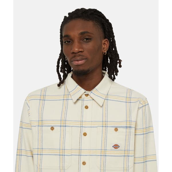 Dickies Lang ærmet Skjorte Warrenton Beige M Mand