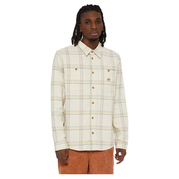 Dickies Lang ærmet Skjorte Warrenton Beige M Mand