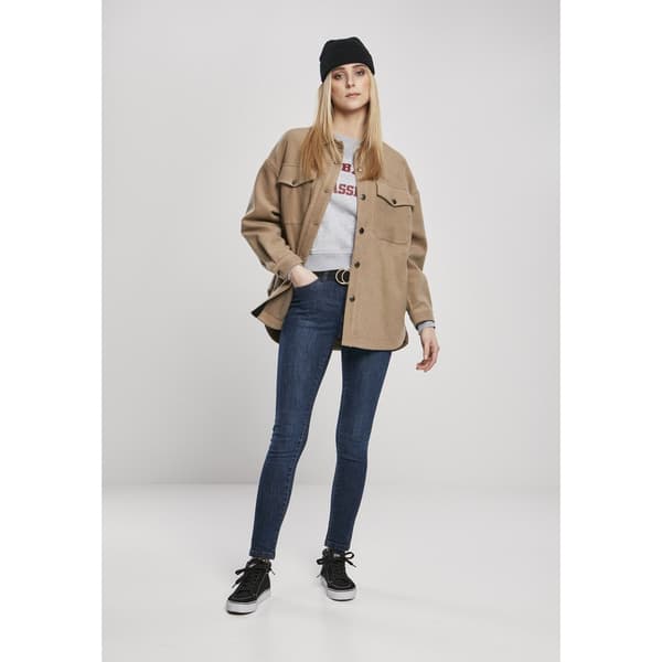 Urban Classics Skjorta Classic Over Beige M Kvinna