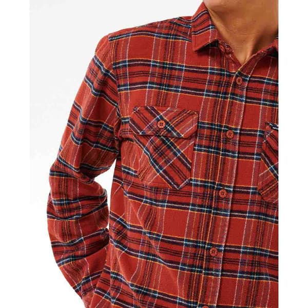 Rip Curl Långärmad Tröja Griffin Flannel Röd S Man