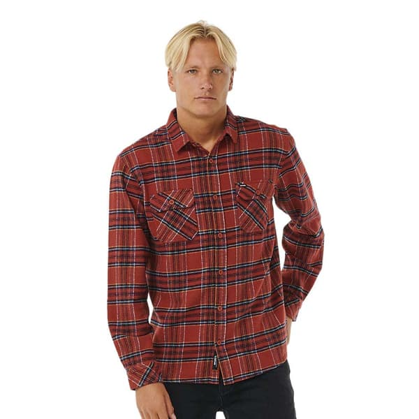 Rip Curl Långärmad Tröja Griffin Flannel Röd S Man