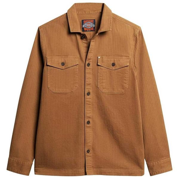 Superdry Långärmad Tröja Merchant Herringbone Brun M Man