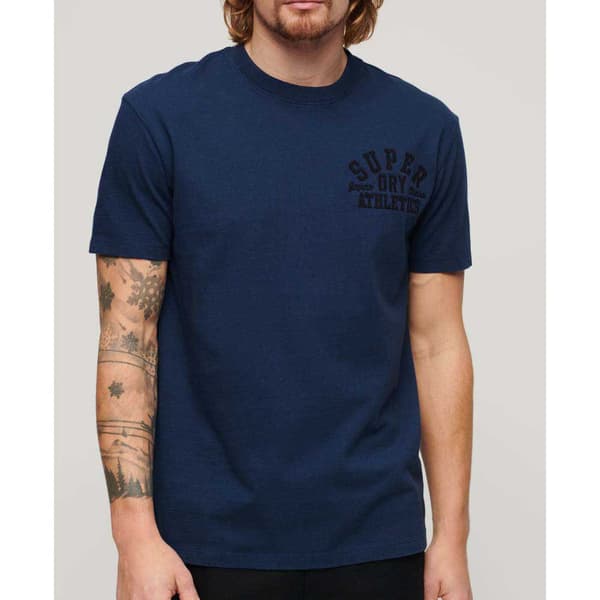 Superdry Kortärmad T-shirt Embroidered Superstate Ath Logo Blå M Man