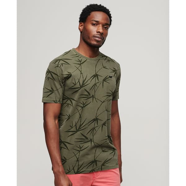 Superdry Lyhythihainen T-paita Vintage Overdye Printed Vihreä XL Mies