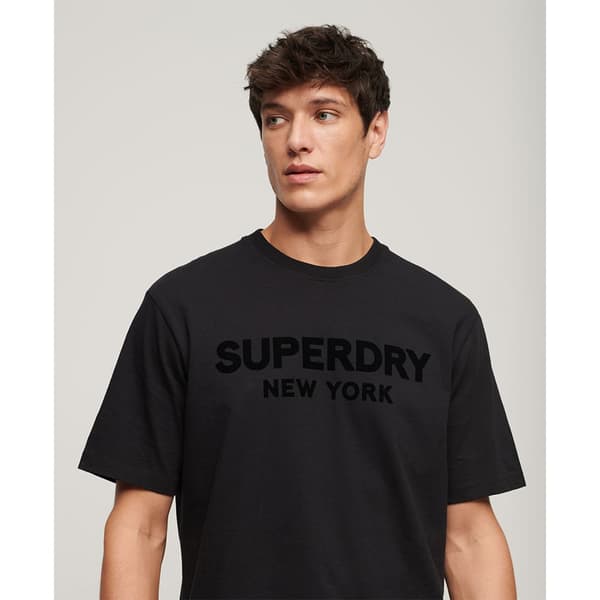 Superdry Kortärmad T-shirt Luxury Sport Loose Svart L Man