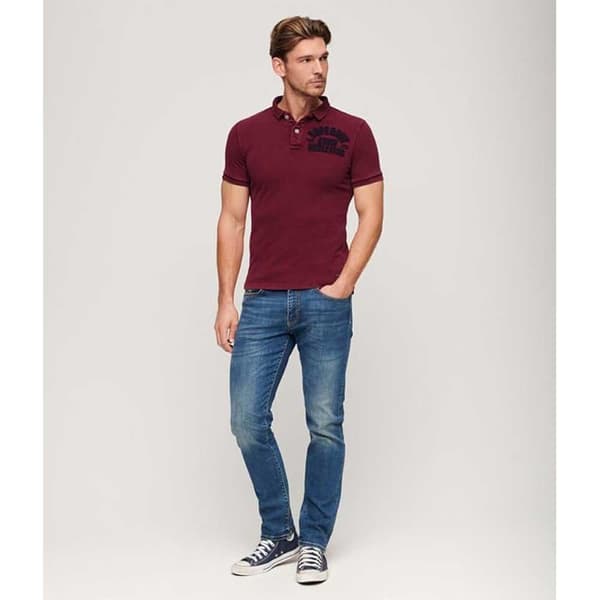Superdry Lyhythihainen Poolo Vintage Athletic Punainen L Mies