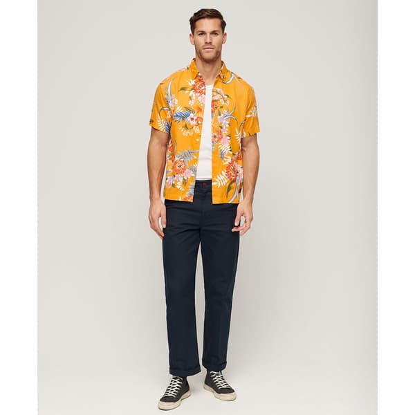 Superdry Kortærmet Skjorte Hawaiian Gul M Mand