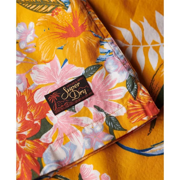 Superdry Kortærmet Skjorte Hawaiian Gul M Mand