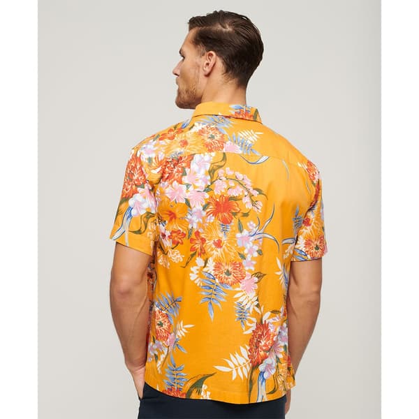 Superdry Kortærmet Skjorte Hawaiian Gul M Mand