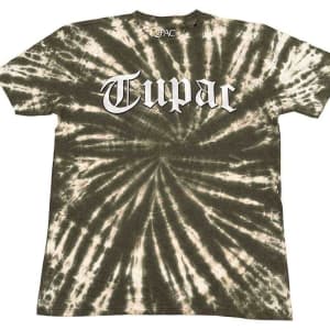 Tupac - Gothic Logo Uni Green Dip-Dye