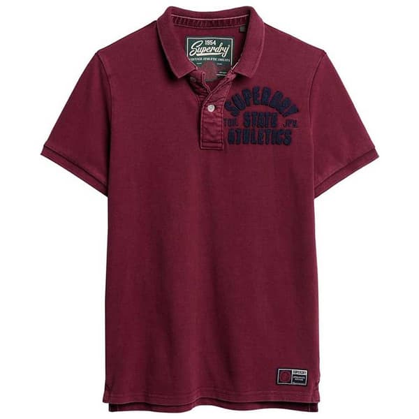 Superdry Lyhythihainen Poolo Vintage Athletic Punainen 2XL Mies