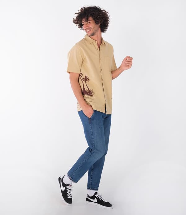 Hurley Lyhythihainen Paita Rincon Linen Oranssi L Mies