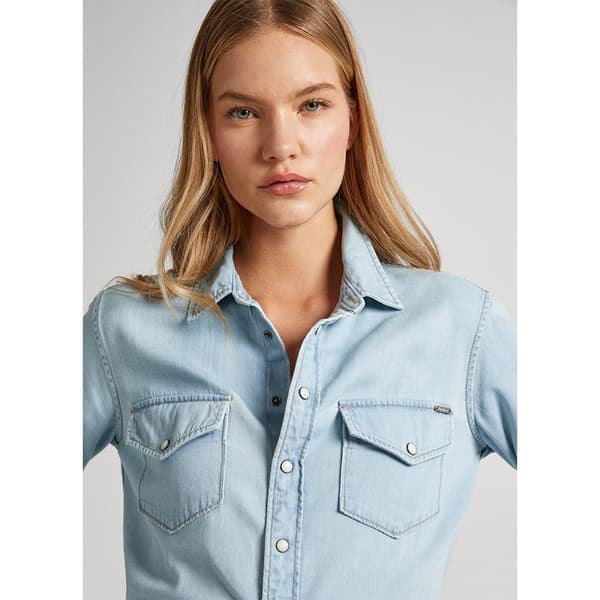 Pepe Jeans Långärmad Tröja Ivy Blå M Kvinna
