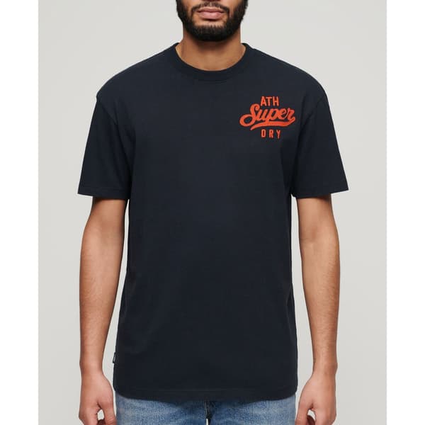 Superdry Kortärmad T-shirt Embroidered Superstate Ath Logo Blå XL Man