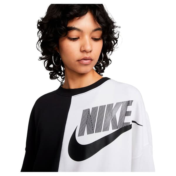 Nike Langærmet T-shirt Sportswear Ft Oos Crew Dnc Sort M Kvinde