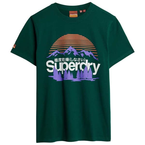 Superdry Kortärmad T-shirt Great Outdoors Nr Graphic Grönt S Man