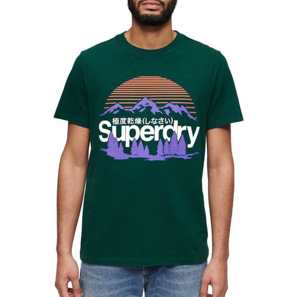 Superdry Kortärmad T-shirt Great Outdoors Nr Graphic Grönt S Man