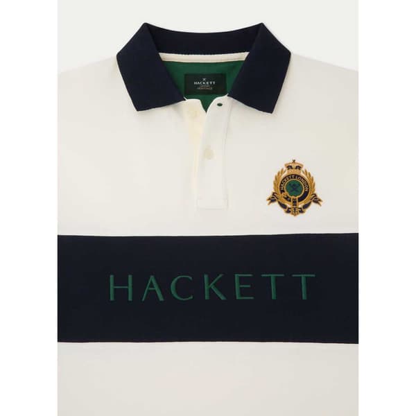 Hackett Lyhythihainen Poolo Heritage Panel Valkoinen 2XL Mies