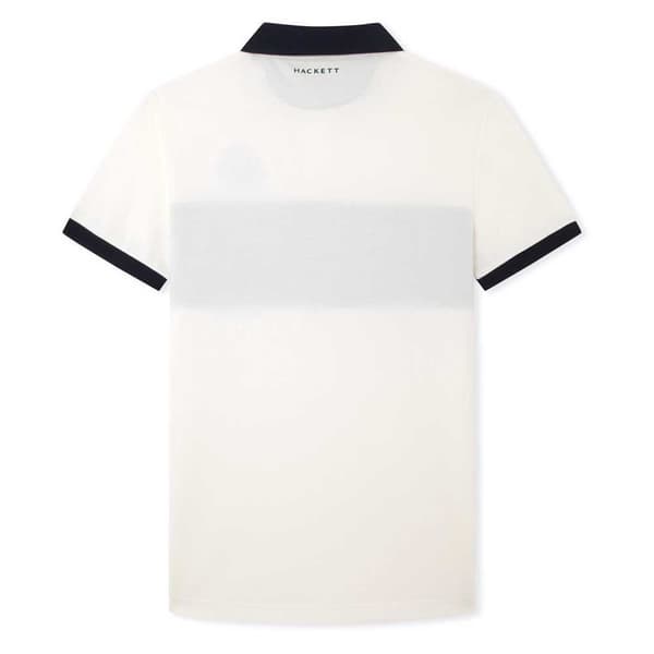 Hackett Lyhythihainen Poolo Heritage Panel Valkoinen 2XL Mies