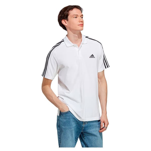 Adidas Kortärmad Piké 3s Pique Ps Vit M / Regular Man