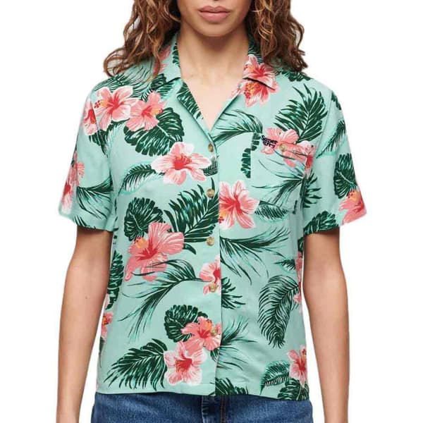 Superdry Kortärmad Tröja Beach Resor Flerfärgad L Kvinna