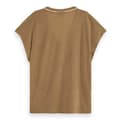 Pikkukuva 2 / 3: Scotch & Soda Lyhythihainen T-paita Ladder Detail Loose Fit Ruskea M Nainen
