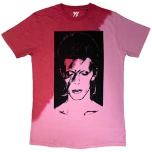 David Bowie - Aladdin Sane Uni Red Dip-Dye M