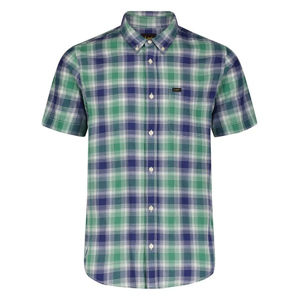 Lee Kortärmad Tröja Button Down Grönt M Man