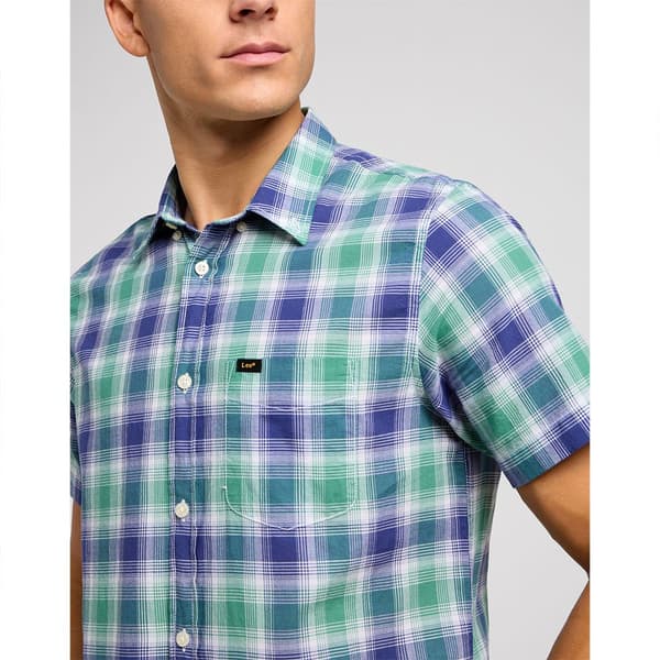 Lee Kortärmad Tröja Button Down Grönt M Man