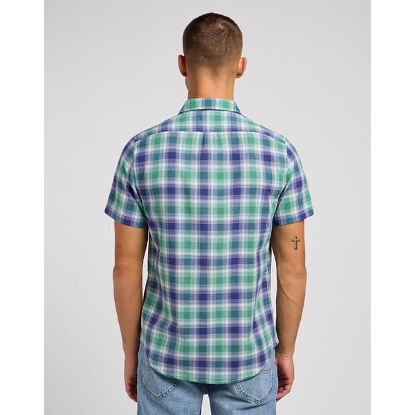 Lee Kortärmad Tröja Button Down Grönt M Man