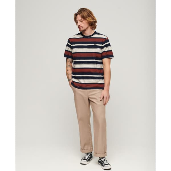 Superdry Kortärmad T-shirt Med Rund Hals Relaxed Fit Stripe Flerfärgad XL Man
