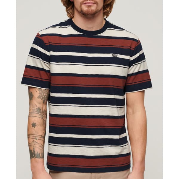 Superdry Kortärmad T-shirt Med Rund Hals Relaxed Fit Stripe Flerfärgad XL Man