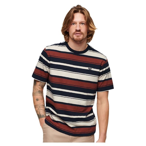 Superdry Kortärmad T-shirt Med Rund Hals Relaxed Fit Stripe Flerfärgad XL Man