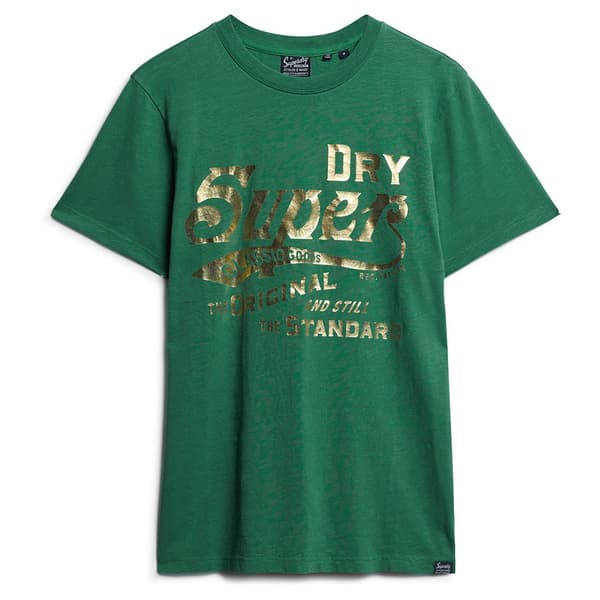 Superdry Kortärmad T-shirt Metallic Workwear Graphic Grönt M Man