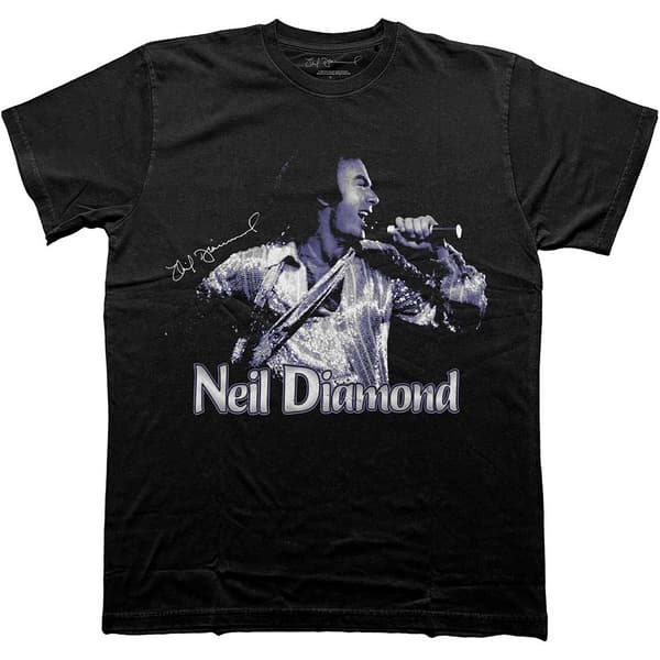 Neil Diamond Unisex T-Shirt: Singing (Small)