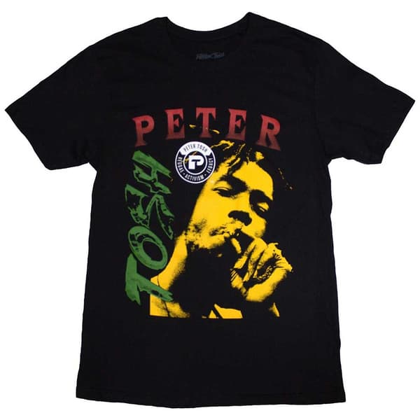 Peter Tosh Unisex T-Shirt: Smokin' (Large)
