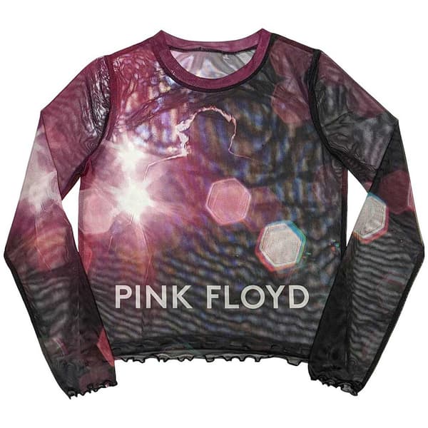 Pink Floyd Ladies Long Sleeve T-Shirt: Knebworth '90 (Mesh) (Large)