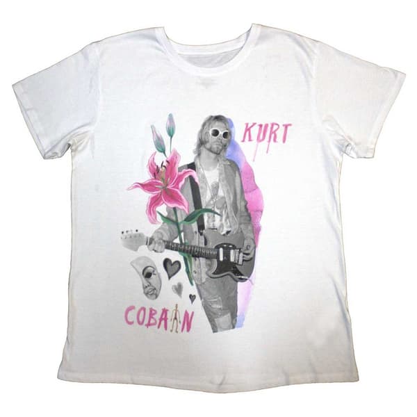 Kurt Cobain Unisex T-Shirt: Flower (Small)