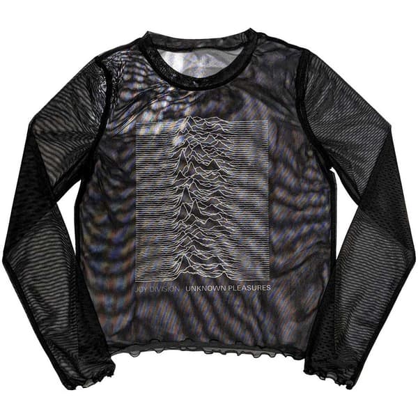 Joy Division Ladies Long Sleeve T-Shirt: Unknown Pleasures (Mesh) (XX-Large)