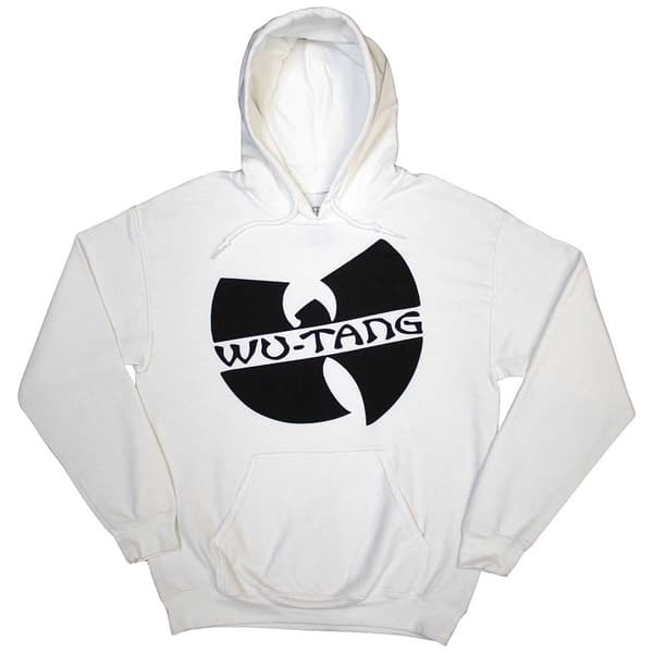Wu-Tang Clan Unisex Pullover Hoodie: Slanted Logo Mono (Small)