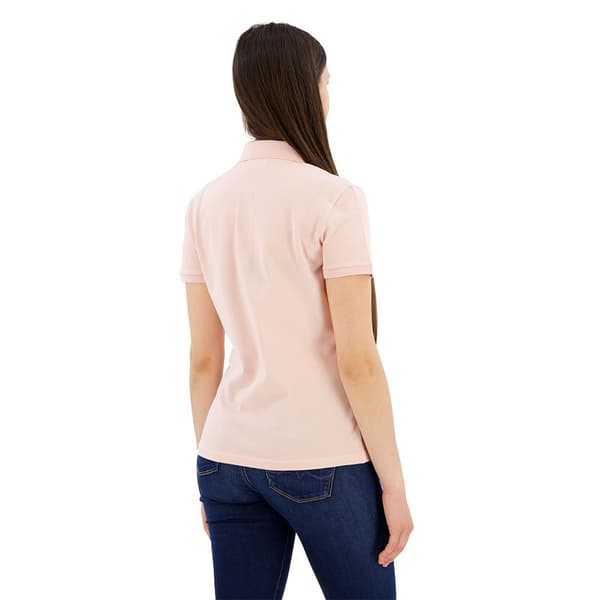 Lacoste Kortärmad Pikétröja Stretch Cotton Piqué Rosa 40 Kvinna