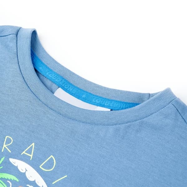 T-shirt för barn mellanblå 104
