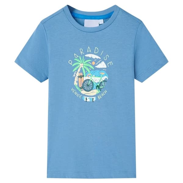 T-shirt för barn mellanblå 104