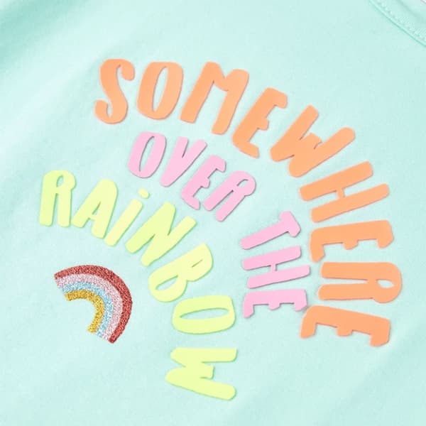 T-shirt för barn aquablå 104